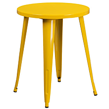  Round Yellow Metal Indoor-Outdoor Table,Flash Furniture CH-51080-29-YL-GG 24