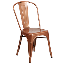 Flash Furniture ET-3534-POC-GG Copper Metal Indoor-Outdoor Stackable Chair