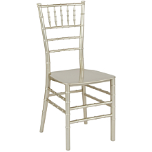 Flash Furniture LE-CHAMP-M-GG Champagne Resin Stacking Chiavari Chair