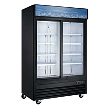 Coldline G53S-B 53" Double Glass Sliding Door Merchandiser Refrigerator with LED Lighting (NEW OVERSTOCK WITH MINOR SCRATCH)