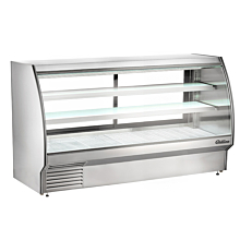Coldline HDC84 84" Refrigerated Curved Glass High Meat Deli Case with Rear Storage