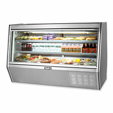 Leader HDL72M 72" Refrigerated High Raw Meat Deli Case with Gravity Coil Refrigeration