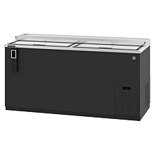 Hoshizaki CC65 65" Black Vinyl Reach-In Bottle Cooler with 2 Top-Sliding Locking Lids - 20 Cu. Ft.