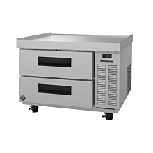 Hoshizaki CR36A 36" Steelheart Series One-Section Low-Profile Refrigerated Chef Base Prep Table with 2 Stainless Drawers