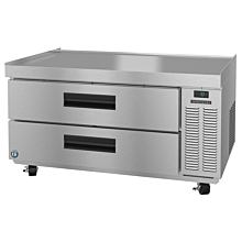 Hoshizaki CR49A 49" Steelheart Series One-Section Low-Profile Refrigerated Chef Base Prep Table with 2 Stainless Drawers