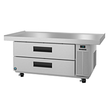Hoshizaki CR60A 60" Steelheart Series One-Section Low-Profile Refrigerated Chef Base Prep Table with 2 Stainless Drawers