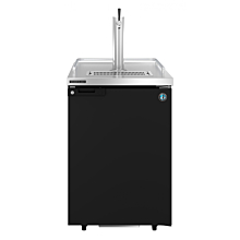 Hoshizaki DD24 25" Black Vinyl Direct Draw Draft Beer Cooler for 1 - 1/2 Keg with 1 Swining Solid Door - 7 Cu. Ft.