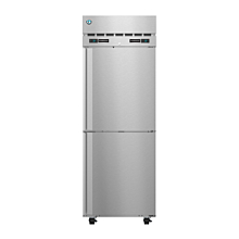 Hoshizaki DT1A-HS 27" Reach-In Steelheart Series Dual Temp Refrigerator/Freezer with 2 Half-Height Solid Right Hinged Doors & Locks - 10 Cu. Ft.