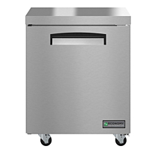 Hoshizaki EUR27A 27" Economy Series One-Section Full Stainless Undercounter Refrigerator with Solid Door - 6 Cu. Ft.