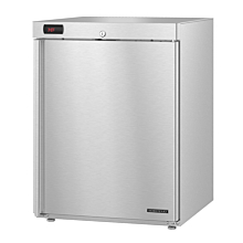 Hoshizaki HR24C 23" Compact One-Section Undercounter Reach-In Refrigerator with Stainless Interior and Stainless Door & Lock - 4 Cu. Ft.
