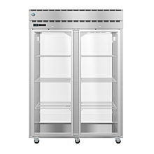 Hoshizaki PT2A-FG-FG 55" Pass-Thru Steelheart Series Refrigerator with 2 Full-Height Hinged Glass Doors - 53 Cu. Ft.