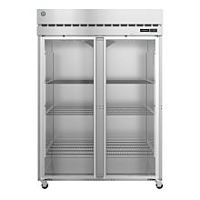 Hoshizaki R2A-FG 55" Reach-In Steelheart Series Refrigerator with 2 Full Height Hinged Glass Doors - 50 Cu. Ft.