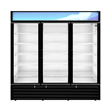 Hoshizaki RM-65-HC-BLK 78" Three Glass Door Merchandiser, Black