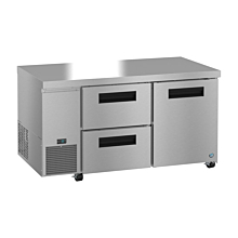 Hoshizaki ULR-60B-D2 60" One Solid Swing Door with Two Sliding Drawer Side Mount Steelheart Series Undercounter Refrigerator - 17.22 Cu. Ft.