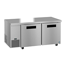 Hoshizaki ULR-67B 67" Two Solid Swing Door Side Mount Steelheart Series Undercounter Refrigerator - 19.97 Cu. Ft.