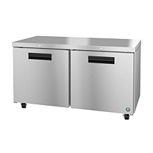 Hoshizaki UR60A-01 60" Steelheart Series Two-Section Undercounter Refrigerator with 2 Stainless Doors & Cylinder Locks - 18 Cu. Ft.