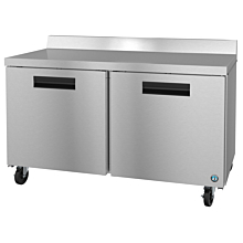 Hoshizaki WR60A 60" Steelheart Series Two-Section Worktop Refrigerator with 2 Stainless Doors - 18 Cu. Ft.