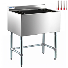 Prepline 18" x 30" 98 lb. Underbar Ice Bin with 7 Circuit Cold Plate and Bottle Holders