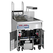 Imperial IFSCB150-OP 31"lb Stainless Steel Snap Action Thermostat Gas Floor Fryer with 1 Fryer