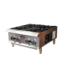 Ikon IHP-4-24 24" Gas 4 Burner Manual Control Hotplate - 100,000 BTU