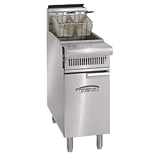Imperial IHR-F2525 15" Liquid Propane Floor Model 25Lb. Capacity Each Dual Tank Fryer