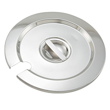 Winco INSC-2.5 Notched Stainless Steel Cover for 2.5 Qt. Inset