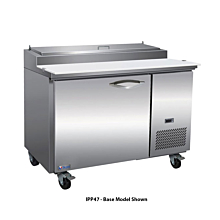IKON IPP47-2D 47" One Door Refrigerated Pizza Prep Table, 6 Pans, Two Drawer