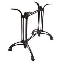 JMC Furniture TT-105 Indoor Cast Iron Table Base - 28.5" Height / 34.25" Spider Length / 21" x 33" Base Spread