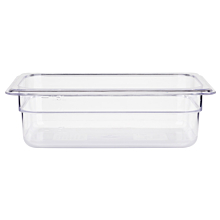 Prepline 1/3 Size Clear Polycarbonate Food Pan, 4" Deep