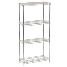 14"D x 36"L x 74"H Chrome Wire Shelving Kit, 4-Shelf, NSF Listed
