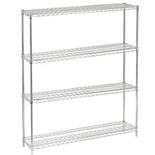 14"D x 60"L x 64"H Chrome Wire Shelving Kit, 4-Shelf, NSF Listed