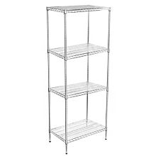 21"D x 24"L x 64"H Chrome Wire Shelving Kit, 4-Shelf, NSF Listed