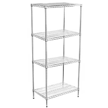 21"D x 30"L x 64"H Chrome Wire Shelving Kit, 4-Shelf, NSF Listed