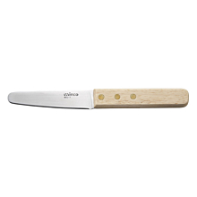 Winco KCL-3 Steel 7-1/2" Oyster/Clam Knife with Wooden Handle