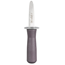 Winco KCL-5P 6-3/4" Oyster/Clam Knife with Black Plastic Handle