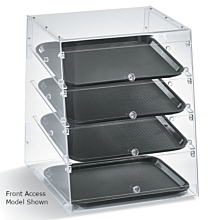 Vollrath KDC1418-4R-06 Four Shelf Knock Down Acryllic Bakery Case with Split Rear Door