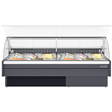 Coldline SDC98-F 98" Refrigerated Fish Display Case with Ice Bin and Drain