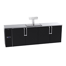 Krowne DB108L-BSS 108" 5 Tap Direct Draw Cooler with Left Side Compressor, Black