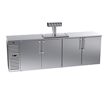 Krowne DB108L-SSS 108" 5 Tap Direct Draw Cooler with Left Side Compressor, Stainless Steel