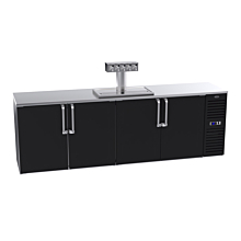Krowne DB108R-BSS 108" 5 Tap Direct Draw Cooler with Right Side Compressor, Black
