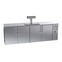 Krowne DB108R-SSS 108" 5 Tap Direct Draw Cooler with Right Side Compressor, Stainless Steel