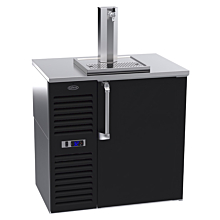 Krowne DB36L-BSS 36" Single Tap Direct Draw Cooler with Left Side Compressor, Black