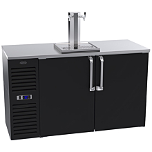 Krowne DB60L-BSS 60" Double Tap Direct Draw Cooler with Left Side Compressor, Black