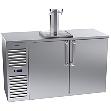 Krowne DB60L-SSS 60" Double Tap Direct Draw Cooler with Left Side Compressor, Stainless Steel