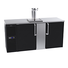 Krowne DB72L-BSS 72" Triple Tap Direct Draw Cooler with Left Side Compressor, Black