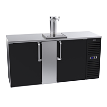 Krowne DB72R-BSS 72" Triple Tap Direct Draw Cooler with Right Side Compressor, Black