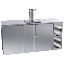 Krowne DB72R-SSS 72" Triple Tap Direct Draw Cooler with Right Side Compressor, Stainless Steel