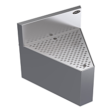 Krowne KR24-DR45 Royal Series 24" Depth 45 Degree Rear Corner Drainboard with Straight Corner