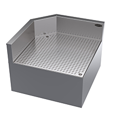 Krowne KR24-DRC90 Royal Series 24" Depth 90 Degree Rear Corner Drainboard with Angled Corner