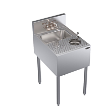 Krowne KR24-MS18 Royal Series 18"L x 24"D Speed Unit with Dump Sink, Dipperwell and Speed Rinser